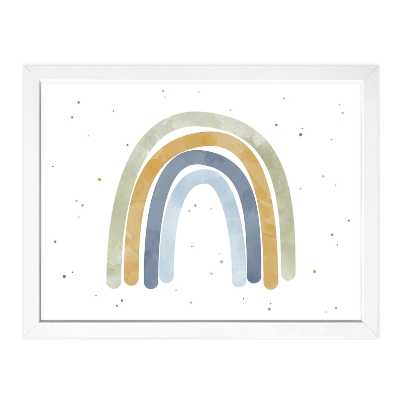 Poster &#039;Rainbow&#039; Khaki/Blue 40x30cm