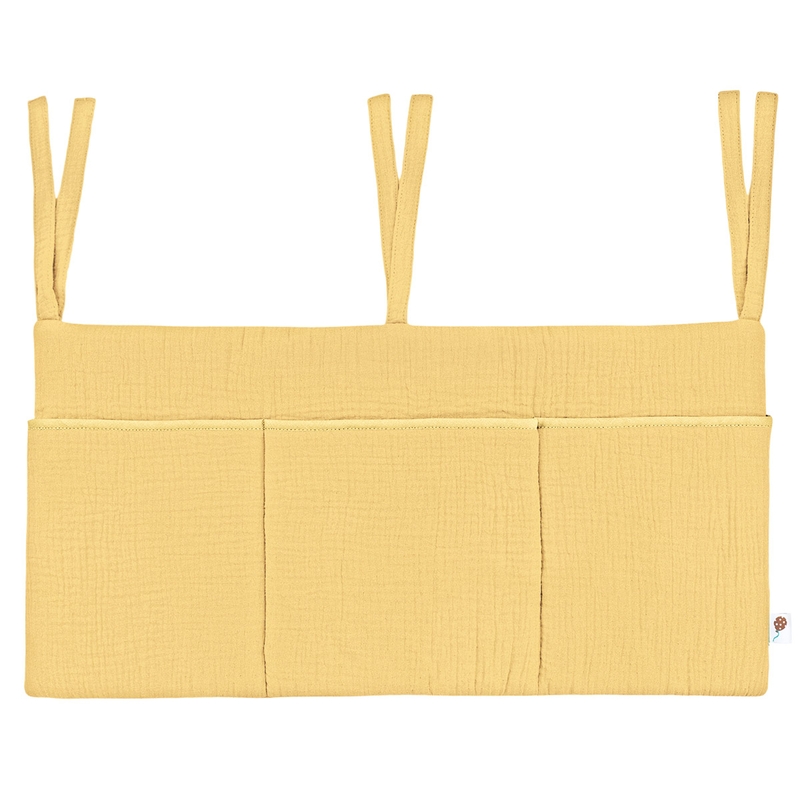 Organic Bed Pocket Muslin Yellow 60x30cm