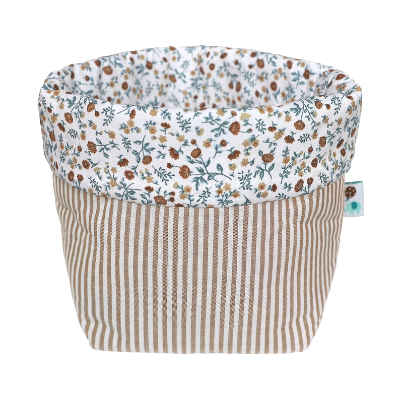 Storage Basket &#039;Buttercup&#039; Beige/Blue 19cm