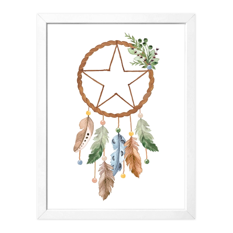 Poster &#039;Boho Dreamcatcher&#039; Beige/Khaki 30x40cm