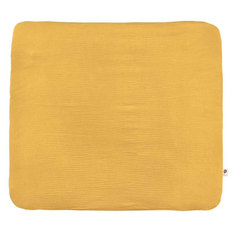 Organic Changing Pad Cover Muslin Mustard
