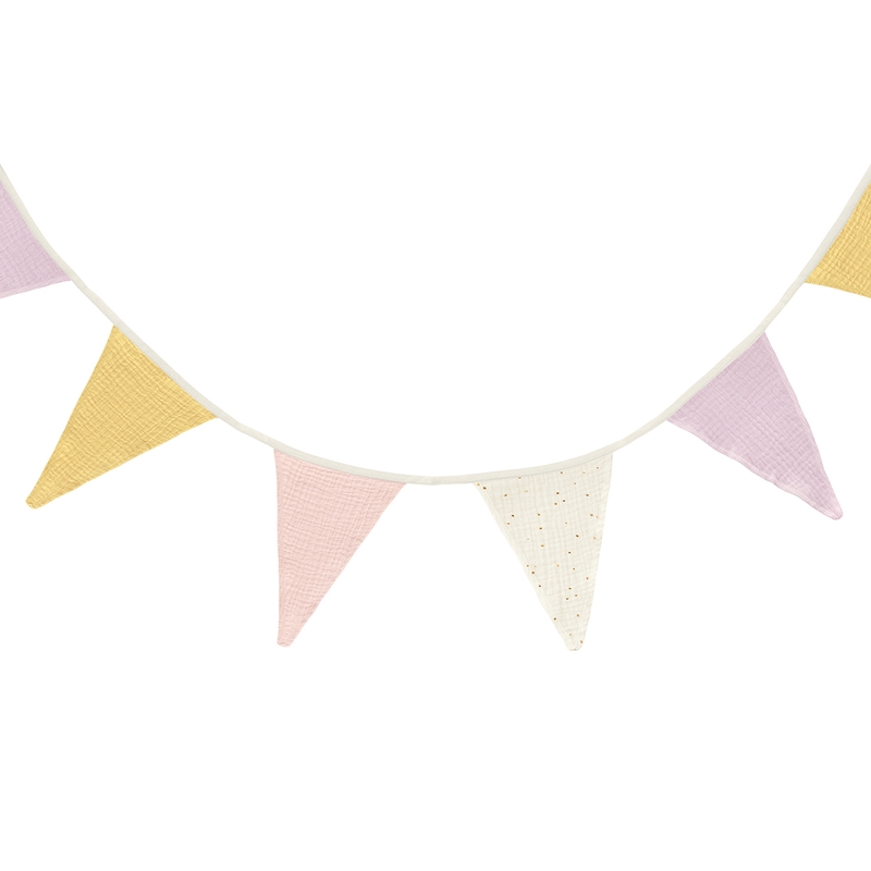 Garland Muslin Powder Pink/Lilac/Yellow 330cm
