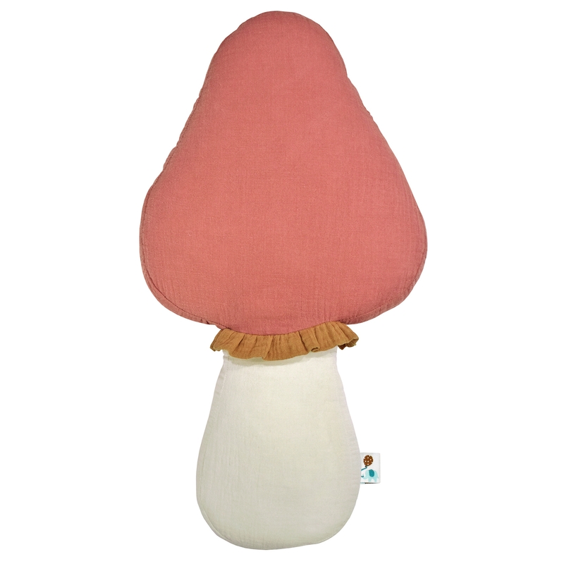 Cushion &#039;Mushroom&#039; Muslin Terra/Cream 44cm