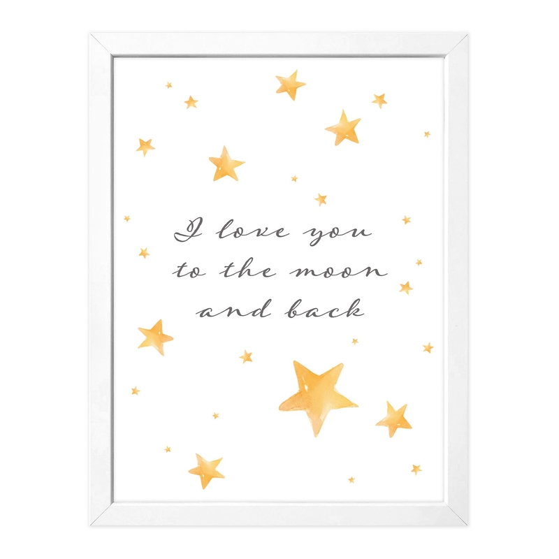 Poster &#039;Love You To The Moon&#039; Stars 30x40cm