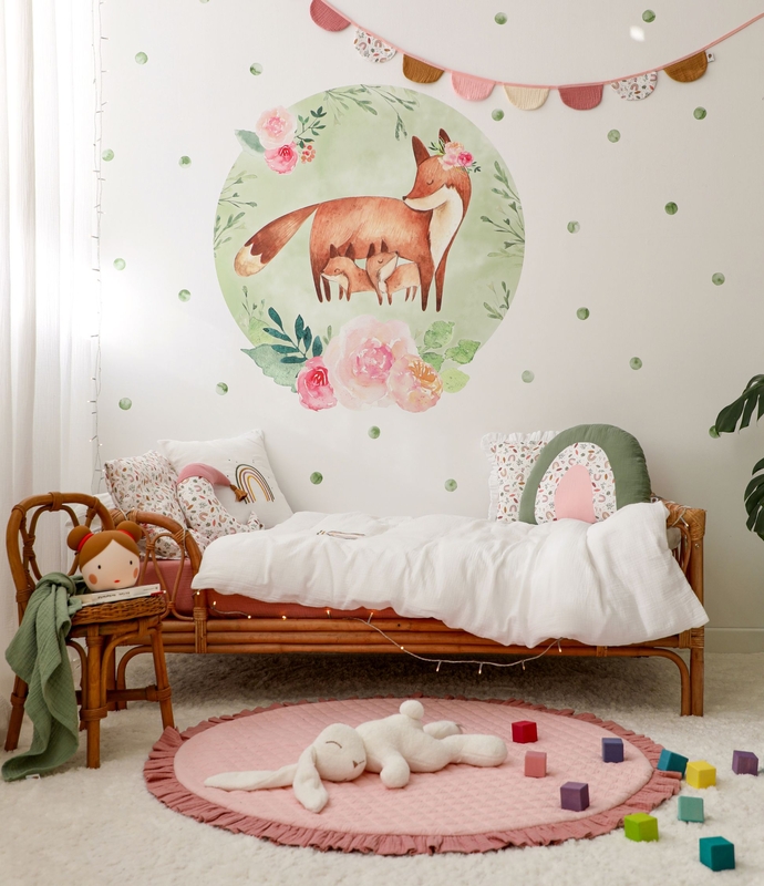 Toddlerbed With Rainbow Bedding