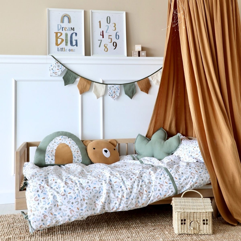Kidsroom With Rainbows In Camel &amp; Khaki