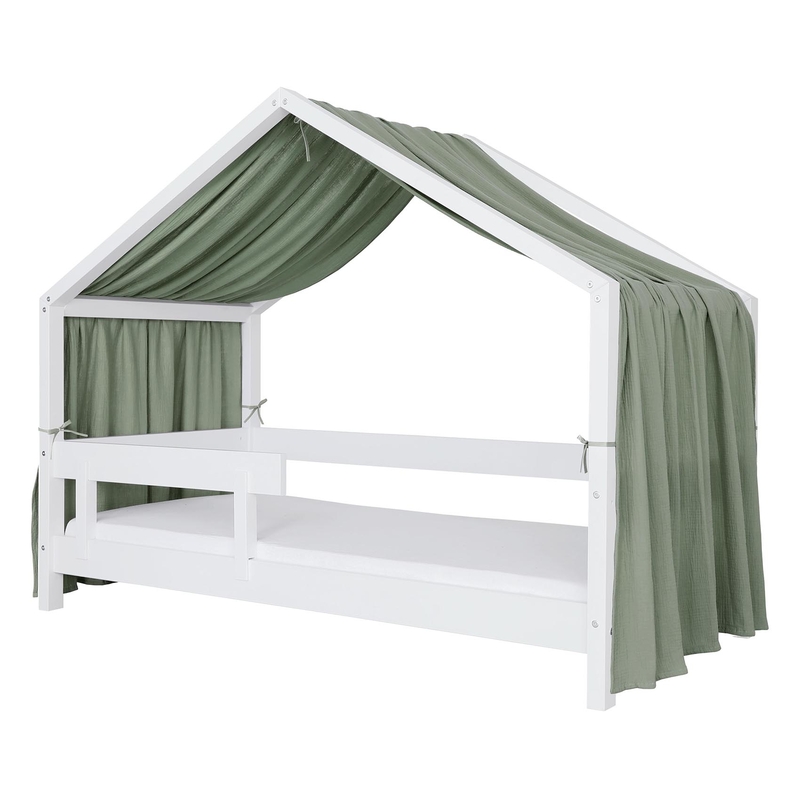 Organic House Bed Canopy Muslin Khaki 360cm