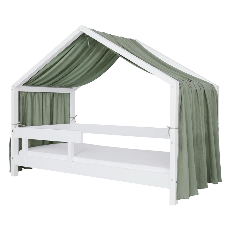 House Bed Canopy Muslin Khaki