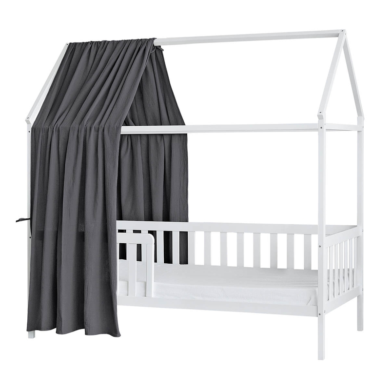 Organic House Bed Canopy Dark Grey 350cm 1 Piece