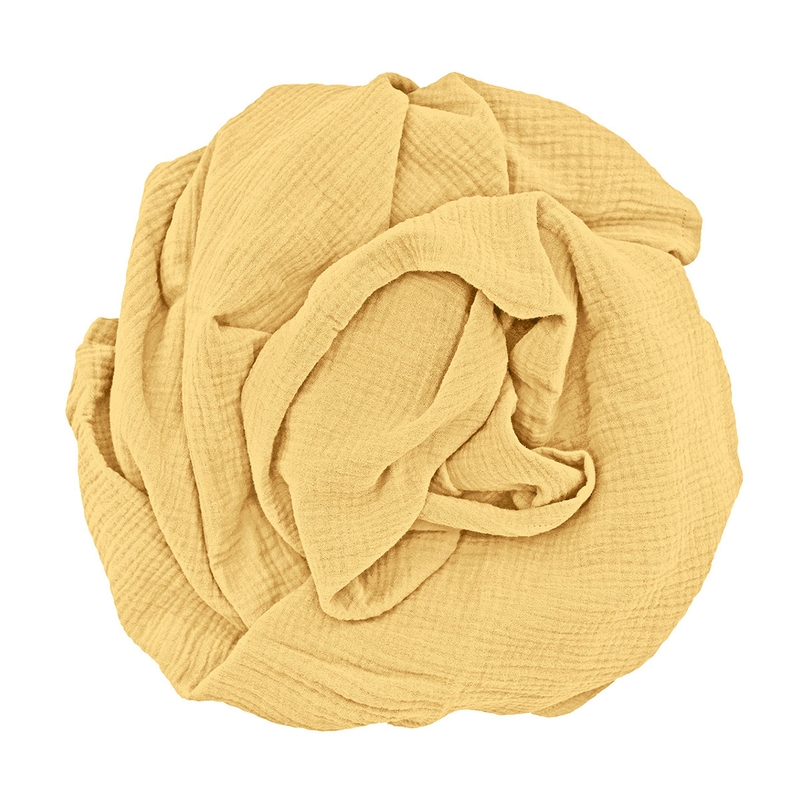 Organic Swaddle Muslin Yellow 120x120cm