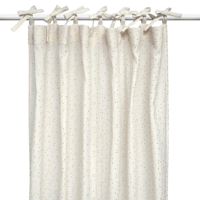 Curtain &#039;Golden Dots&#039; Muslin Cream 240cm