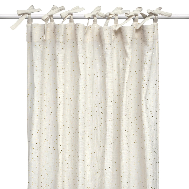 Curtain &#039;Golden Dots&#039; Muslin Cream H 240cm