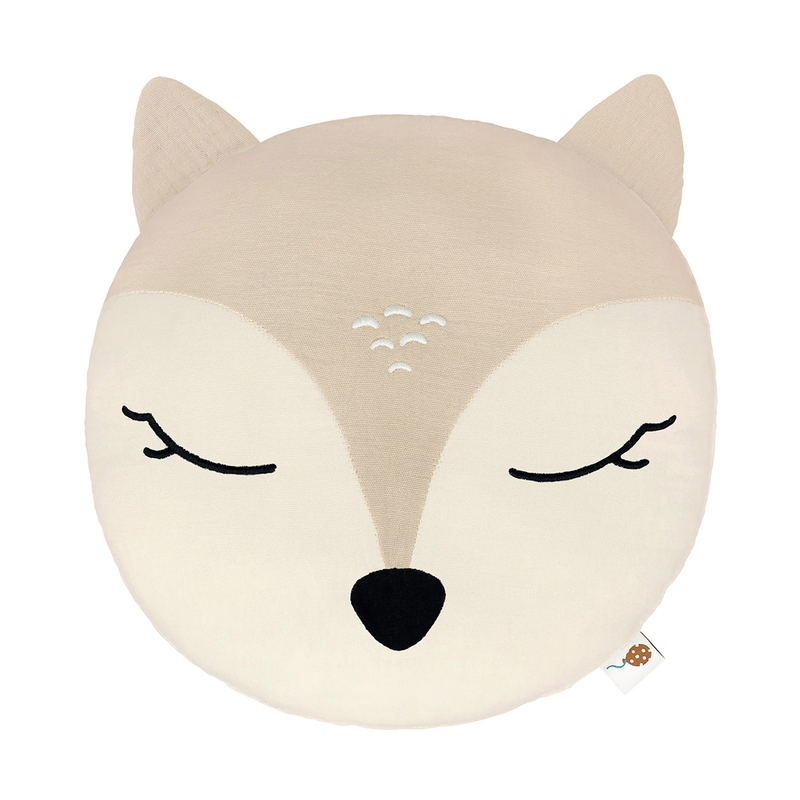 Cushion &#039;Deer Rosie&#039; Beige Embroidered 28cm