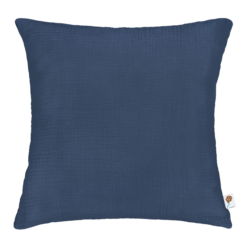 Organic Pillowcase Muslin Denim Blue 40x40cm